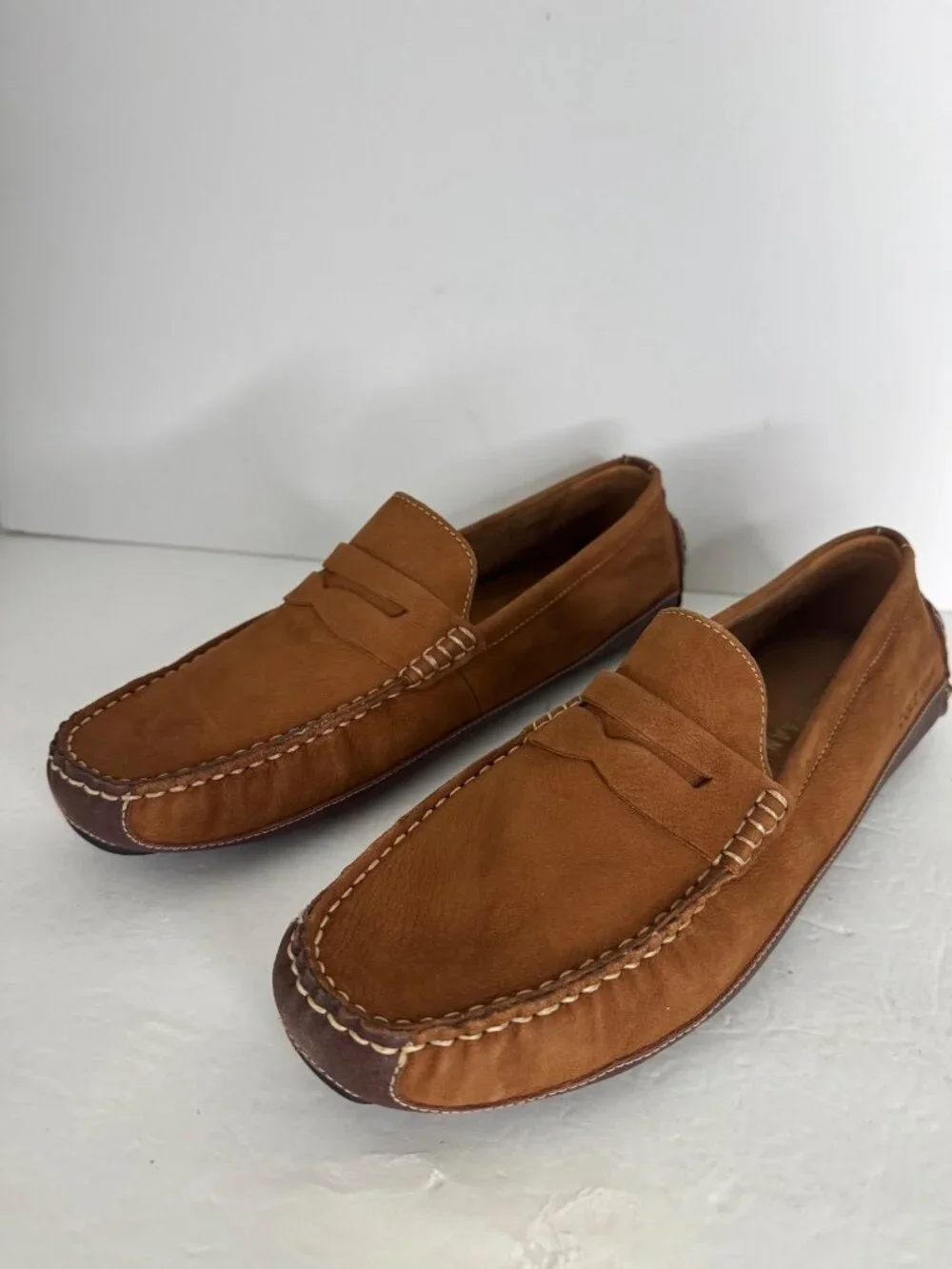 New Cole Haan Wyatt Penny Driver Suede Moccasins Men's 10
